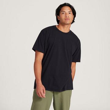 Allbirds Allgood Cotton Men's T Shirts Black | SG4292SO