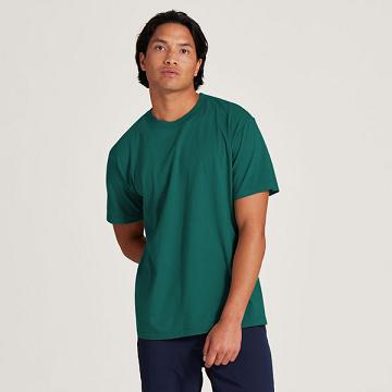 Allbirds Allgood Cotton Men's T Shirts Turquoise | SG4298YU