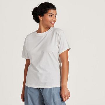 Allbirds Allgood Cotton Women's T Shirts White | SG4745MA