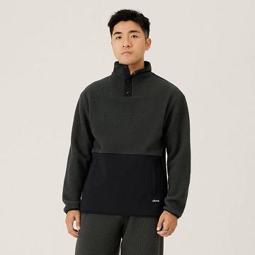 Allbirds Fluff Fleece Pullover Men's Hoodie Black | SG4330NB