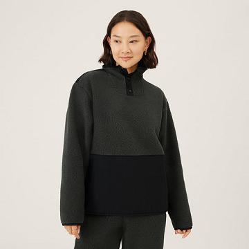 Allbirds Fluff Fleece Pullover Women's Hoodie Black | SG4777DN