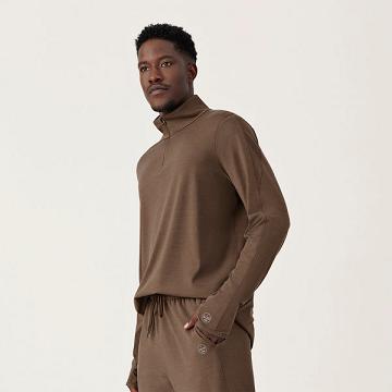 Allbirds Performance Quarter Zip Men's Hoodie Brown | SG4326EX