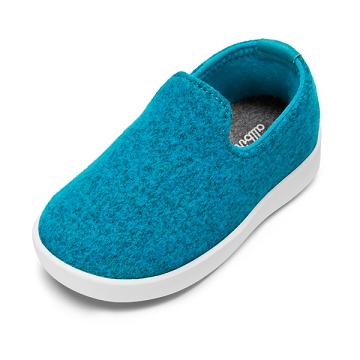 Allbirds Smallbirds Wool Loungers Kids' Slip On Shoes Turquoise | SG4871QZ