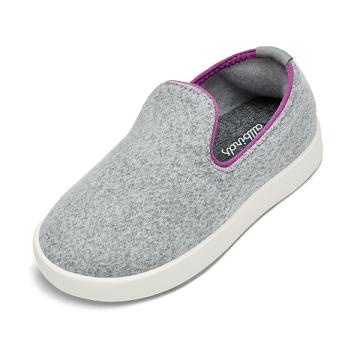 Allbirds Smallbirds Wool Loungers Kids' Slip On Shoes Silver | SG4873NB