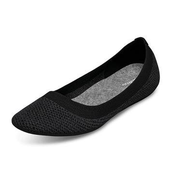 Allbirds Tree Breezers Lux Women's Flat Shoes Black | SG4674SO