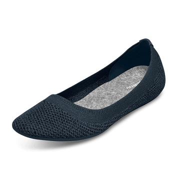 Allbirds Tree Breezers Women's Flat Shoes Navy | SG4676PQ