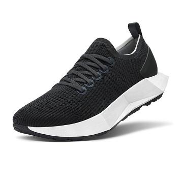 Allbirds Tree Flyers Men's Running Shoes Black / White | SG4185GL