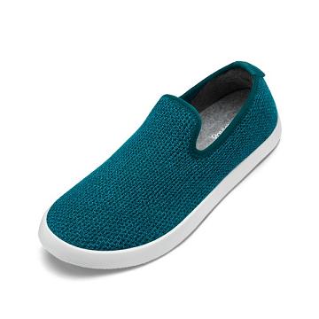 Allbirds Tree Loungers Men's Slip On Shoes Turquoise / White | SG4107FM