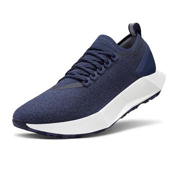 Allbirds Wool Flyer Mizzles Men's Running Shoes Navy | SG4130JJ