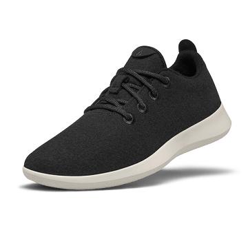 Allbirds Wool Runner Men's Sneakers Black / White | SG4066EX