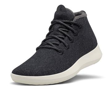 Allbirds Wool Runner-up Mizzles Men's Waterproof Shoes Black / White | SG4256FM