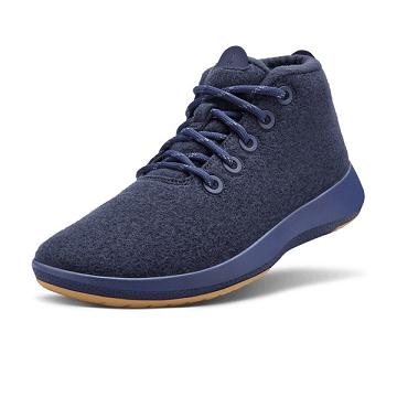 Allbirds Wool Runner-up Mizzles Men's Waterproof Shoes Navy | SG4259AP