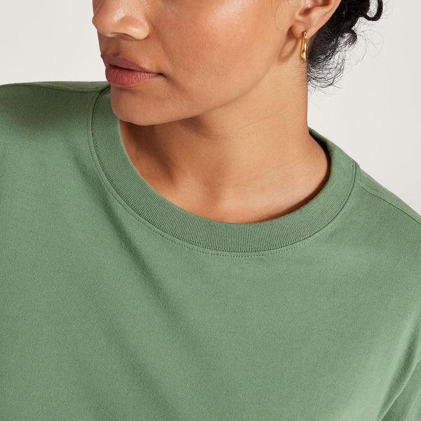 Allbirds Allgood Cotton Long Sleeve Women's T Shirts Green | SG4741RW