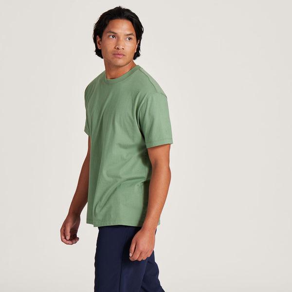 Allbirds Allgood Cotton Men's T Shirts Green | SG4296IS