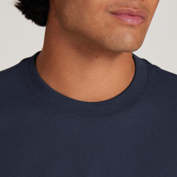 Allbirds Allgood Cotton Men's T Shirts Navy | SG4297UT