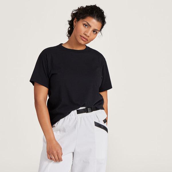 Allbirds Allgood Cotton Women's T Shirts Black | SG4744QZ