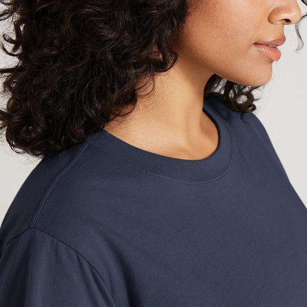 Allbirds Allgood Cotton Women's T Shirts Navy | SG4747BC