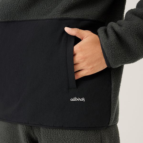 Allbirds Fluff Fleece Pullover Men's Hoodie Black | SG4330NB