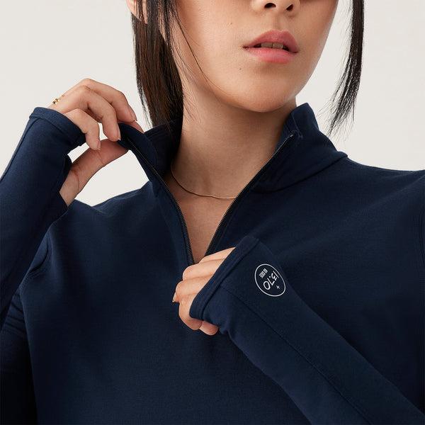 Allbirds Performance Quarter Zip Women's Hoodie Navy | SG4776FM