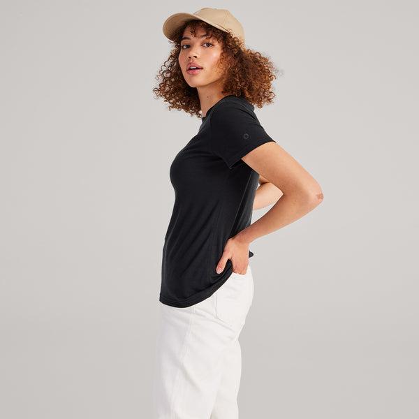 Allbirds Sea Women's T Shirts Black | SG4736OR