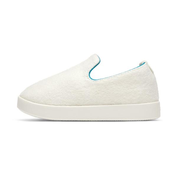 Allbirds Smallbirds Wool Loungers Kids' Slip On Shoes White | SG4872MA