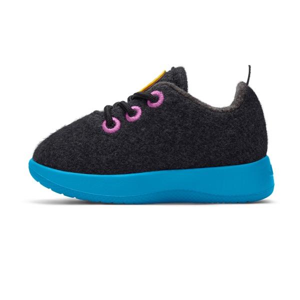 Allbirds Smallbirds Wool Runner Kids' Sneakers Blue / Black | SG4863OR