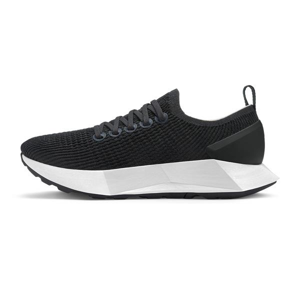 Allbirds Tree Flyers Men's Running Shoes Black / White | SG4185GL