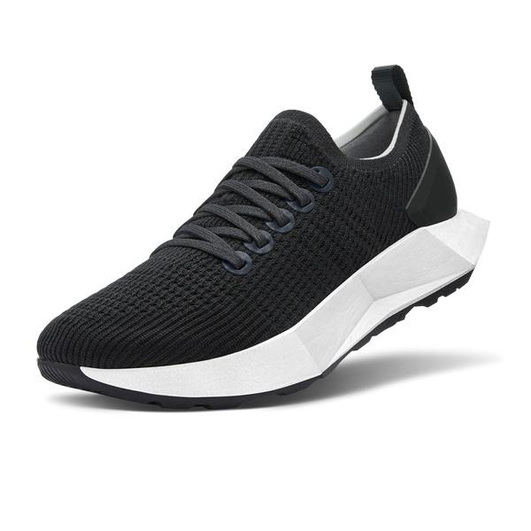 Allbirds Tree Flyers Men\'s Running Shoes Black / White | SG4185GL