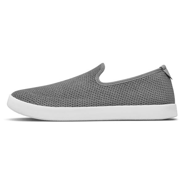 Allbirds Tree Loungers Men's Slip On Shoes Silver / White | SG4112OR