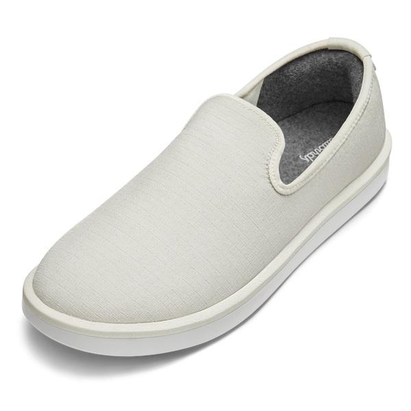 Allbirds Wool Lounger Woven Men\'s Slip On Shoes White | SG4084SO