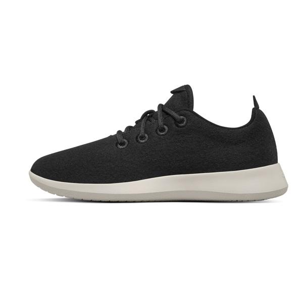 Allbirds Wool Runner Men's Sneakers Black / White | SG4066EX