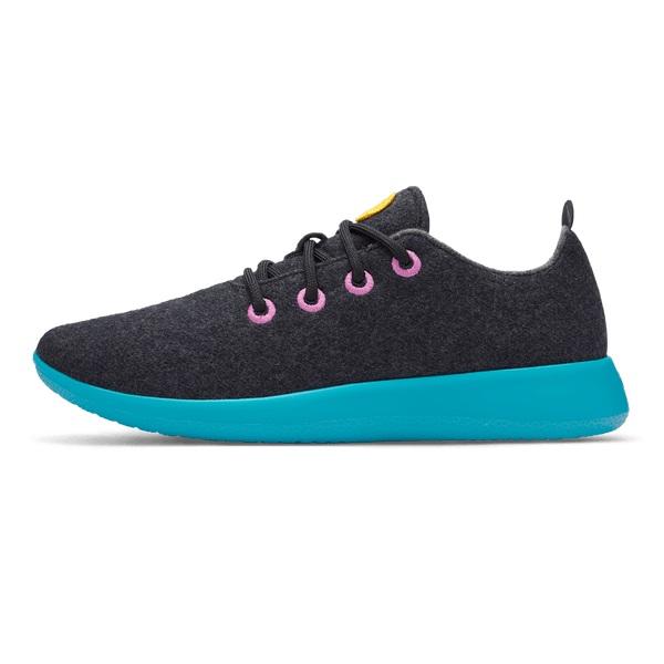 Allbirds Wool Runner Men's Sneakers Blue / Black | SG4059PQ