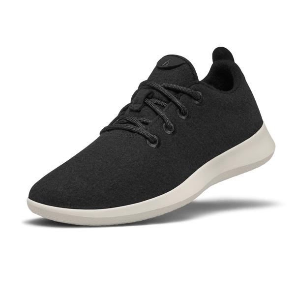 Allbirds Wool Runner Women\'s Sneakers Black / White | SG4490XF