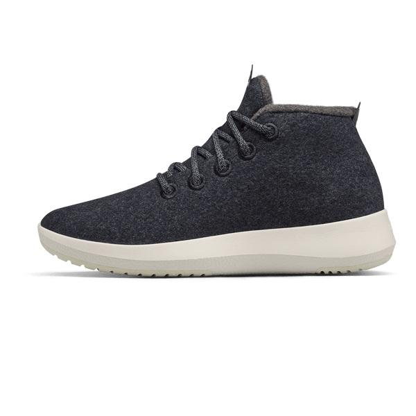 Allbirds Wool Runner-up Mizzles Men's High Tops Black / White | SG4230XF